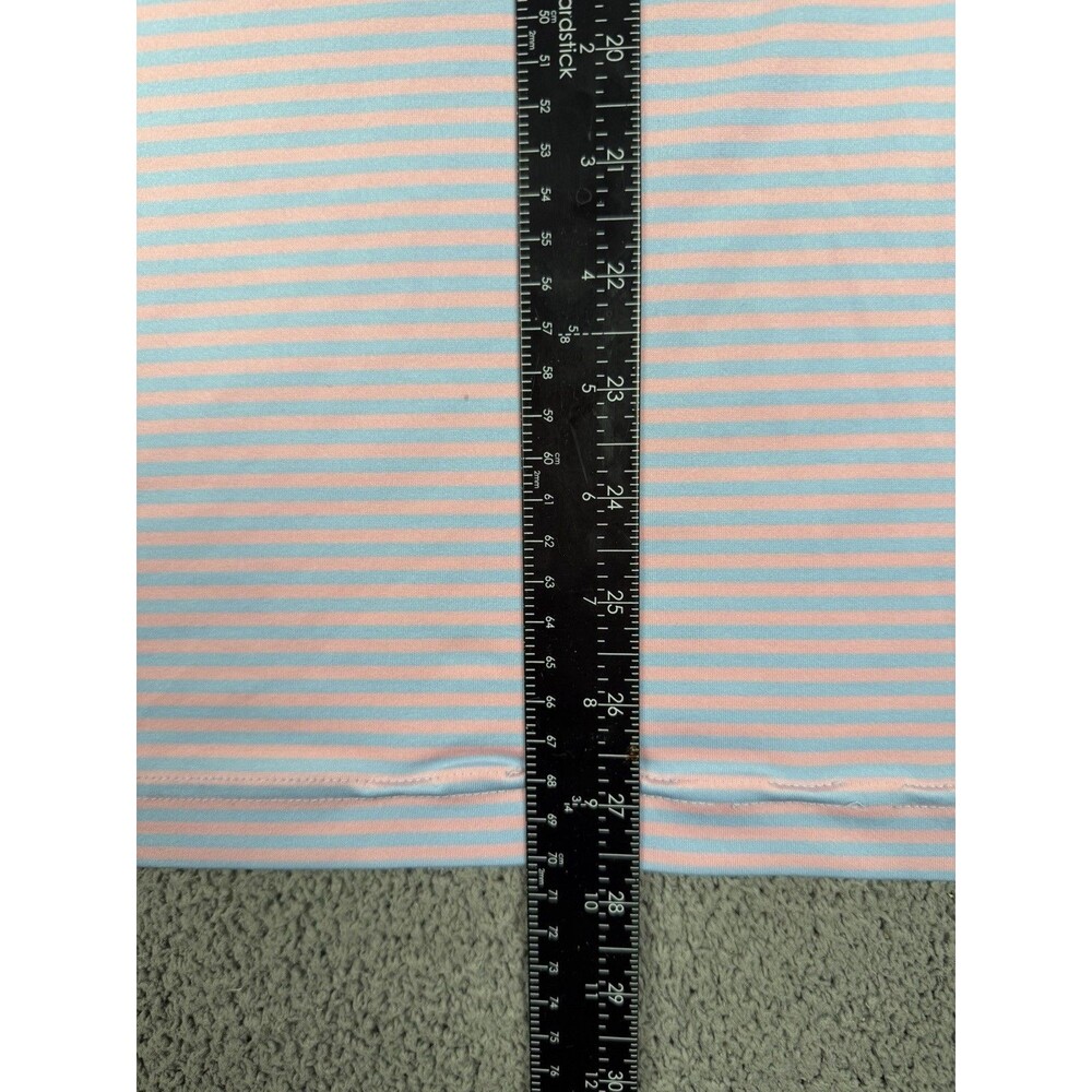Rhoback Polo Shirt Mens M Striped Short Sleeve Performance Stretch Logo - Picture 6 of 6